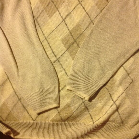 Burberry Men's Large Multicolor Pullover Sweater - Made in Scotland-Linen & Silk - Picture 5 of 5